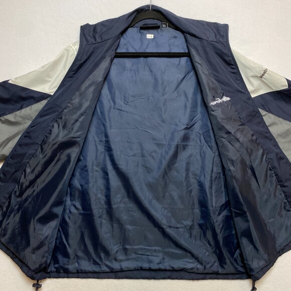 Reebok Air Force Windbreaker Jacket Men's L Navy Colorblock Full Zip - Picture 9 of 13